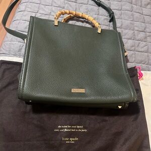 Kate Spade Forest Green Leather Tote